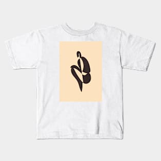 Man Abstract Body Line Art Kids T-Shirt